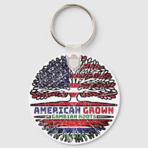 Gambia Gambian US American USA United States Tree Sleutelhanger