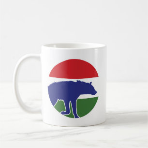 Gambia Hyena Gambiaanse nationale dierenvlag Koffiemok