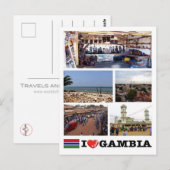 Gambia - I Love - Briefkaart (Voorkant / Achterkant)