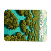 Gambia Illustration Travel Art Vintage Magneet (Horizontaal)