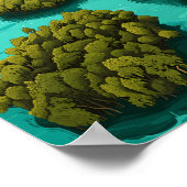 Gambia Illustration Travel Art Vintage Poster (Hoek)