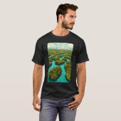 Gambia Illustration Travel Art Vintage T-shirt (Voorkant volledig)