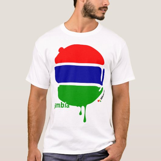Gambia laat wit vallen t-shirt (Voorkant)