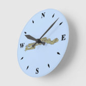 Gambia Map Clock Ronde Klok (Hoek)