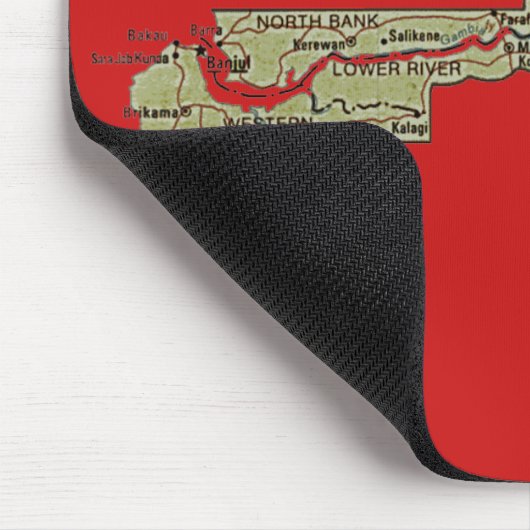Gambia Map Mousepad Muismat (Hoek)