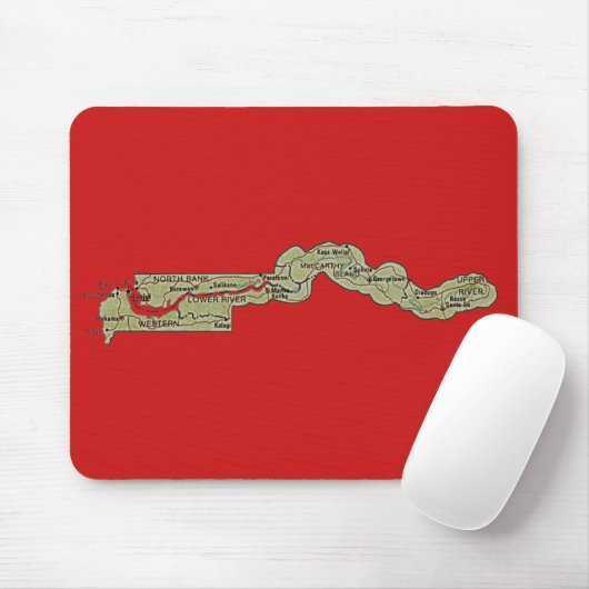 Gambia Map Mousepad Muismat (Met muis)
