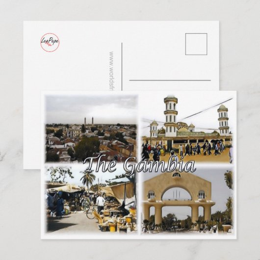 Gambia - Mozaïek - Briefkaart (Voorkant / Achterkant)