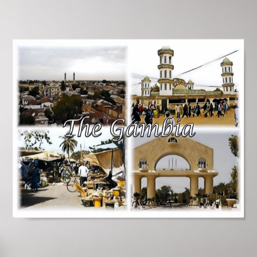Gambia - Mozaïek - Poster (Voorkant)