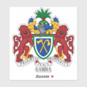 Gambia nationaal wapenschild patriottisch sticker (Vel)