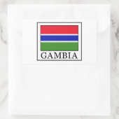 Gambia Rechthoekige Sticker (Tas)