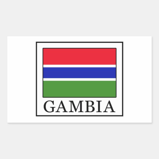 Gambia Rechthoekige Sticker (Voorkant)