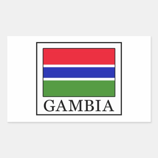 Gambia Rechthoekige Sticker (Voorkant)