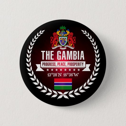 Gambia Ronde Button 5,7 Cm (Voorkant)