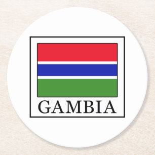 Gambia Ronde Kartonnen Onderzetter