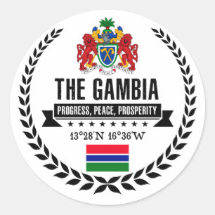 Gambia Ronde Sticker