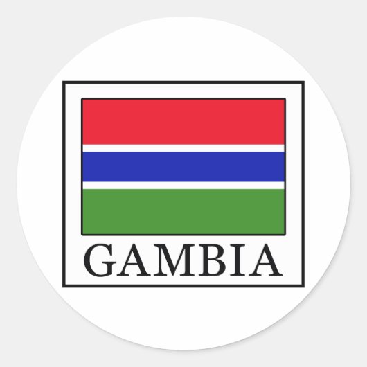 Gambia Ronde Sticker (Voorkant)
