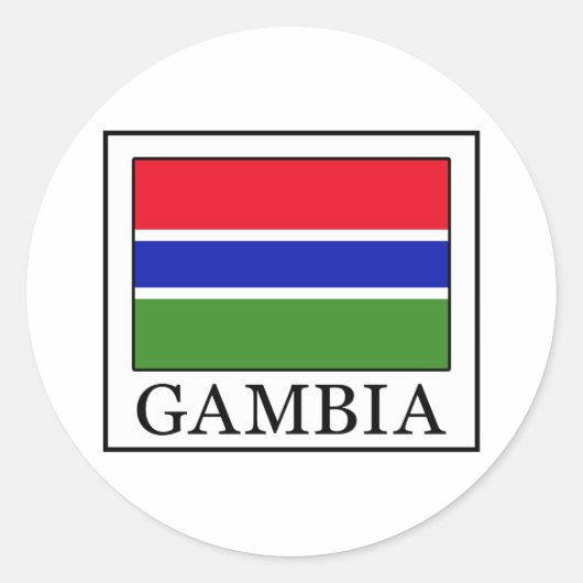 Gambia Ronde Sticker (Voorkant)