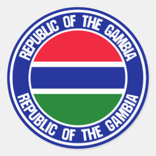 Gambia Round Emblem Ronde Sticker