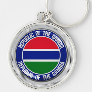 Gambia Round Emblem Sleutelhanger