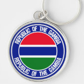 Gambia Round Emblem Sleutelhanger (Voorkant)