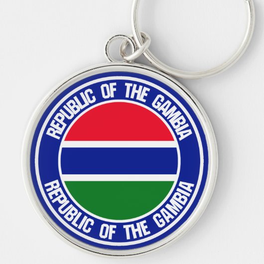 Gambia Round Emblem Sleutelhanger (Voorkant)