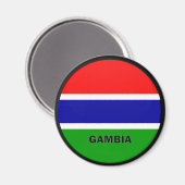 Gambia Roundel kwaliteitsvlag Magneet (Voorkant / Achterkant)
