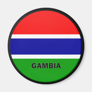 Gambia Roundel kwaliteitsvlag Magneet
