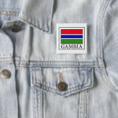 Gambia Vierkante Button 5,1 Cm (In situ)