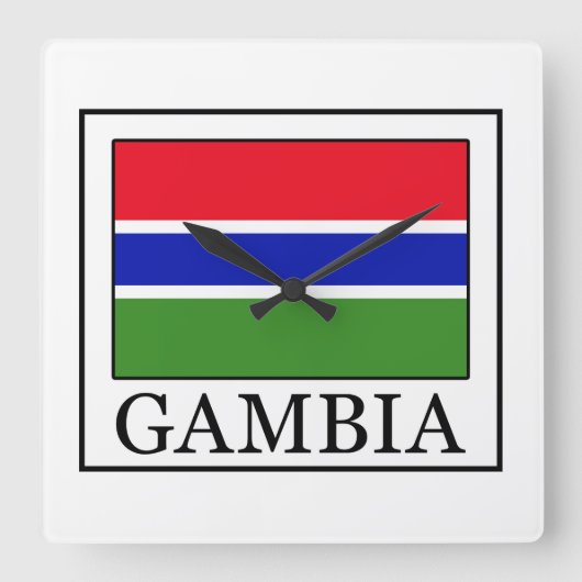 Gambia Vierkante Klok (Voorkant)