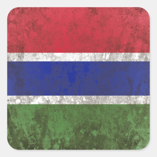 Gambia Vierkante Sticker (Voorkant)