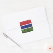 Gambia Vierkante Sticker (Envelop)