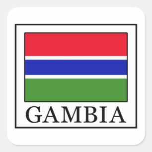 Gambia Vierkante Sticker