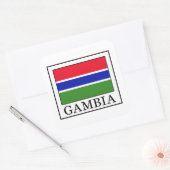 Gambia Vierkante Sticker (Envelop)