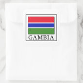 Gambia Vierkante Sticker (Tas)