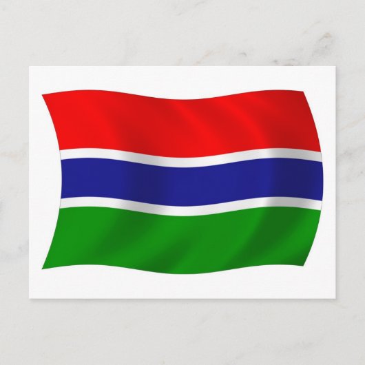Gambia Vlag Ansichtkaart Briefkaart (Voorkant)