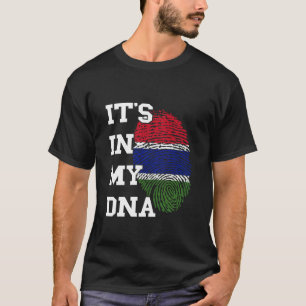 Gambia Vlag Het Zit In Mijn DNA Duimafdruk Gambiaa T-shirt