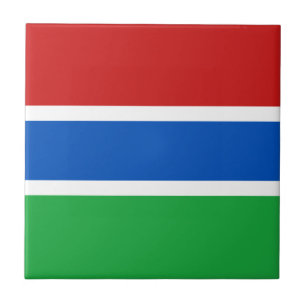 Gambia Vlag Keramische Tegel Tegeltje