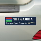 Gambia Vlag + Landkaart Bumpersticker (Op auto)