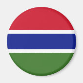 Gambia vlag Magnet (Voorkant)
