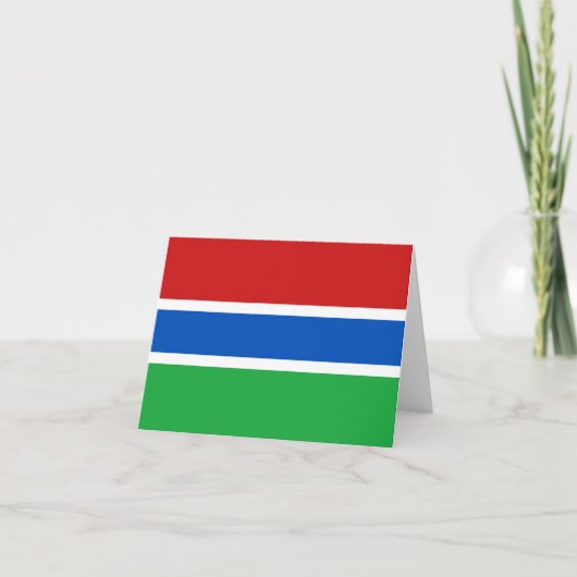 Gambia Vlag Notitiekaart (Voorkant)