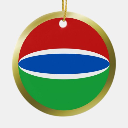 Gambia Vlag Ornament (Voorkant)