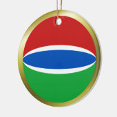 Gambia Vlag Ornament (Links)