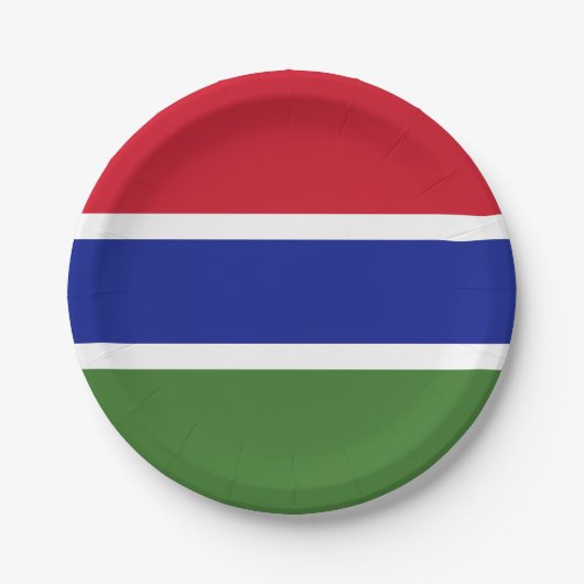 Gambia Vlag Papieren Bordje (Voorkant)