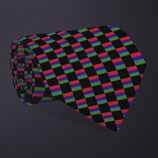 Gambia Vlag patroon geruit Stropdas