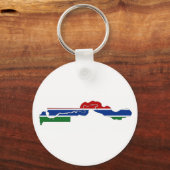 gambia vlag plattegrond silhouette sleutelhanger (Voorkant)