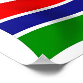 Gambia Vlag Poster Print (Hoek)
