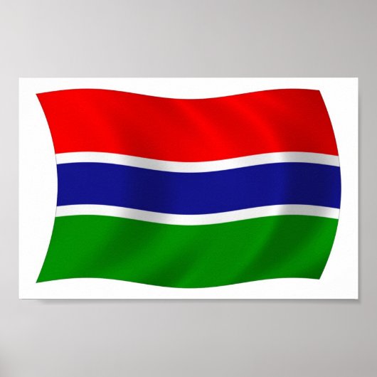 Gambia Vlag Poster Print (Voorkant)