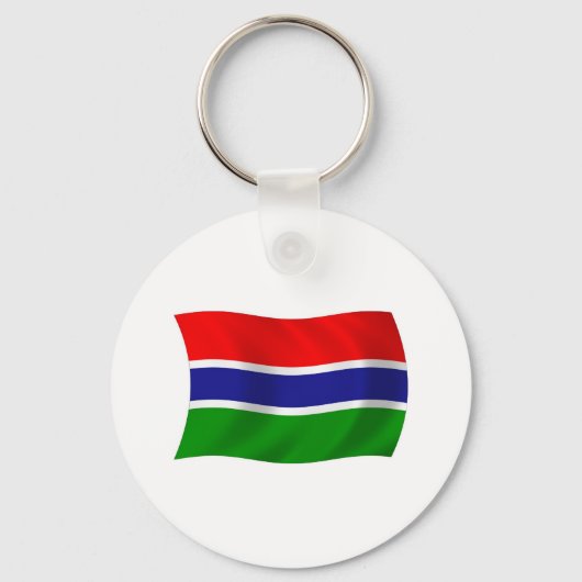 Gambia Vlag Sleutelhanger (Voorkant)
