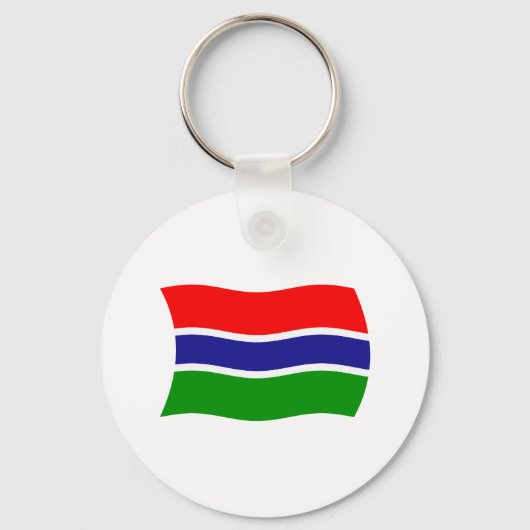 Gambia Vlag Sleutelhanger (Voorkant)