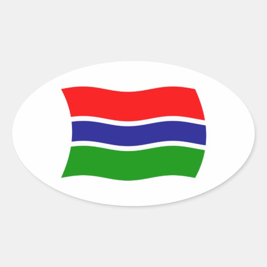 Gambia Vlag Sticker (Voorkant)